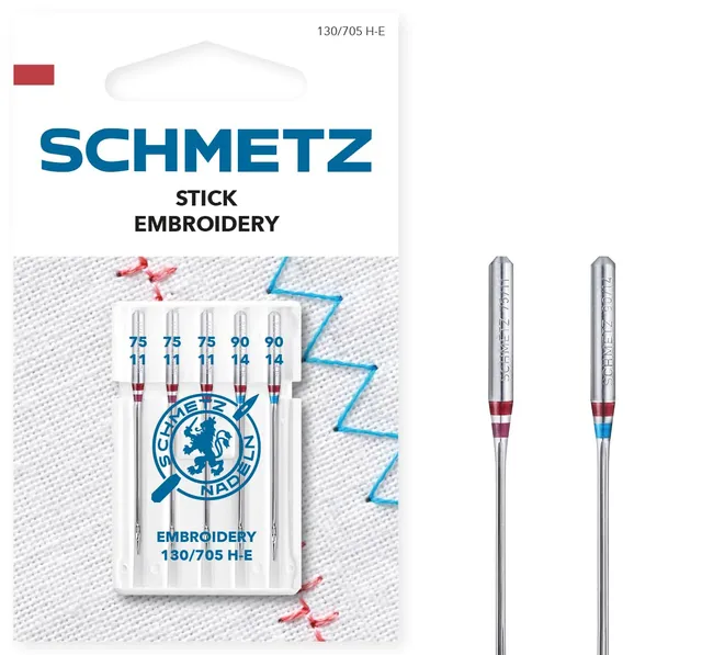 schmetz-embroidery-75-11-90-14-aiguille-broderie-x5 image 1