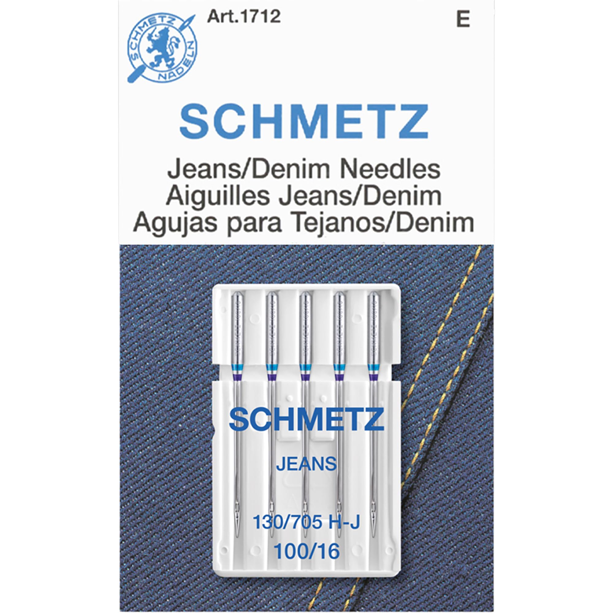 schmetz-stretch-130-705j-aiguilles-jeans-100-16-x5 image 1