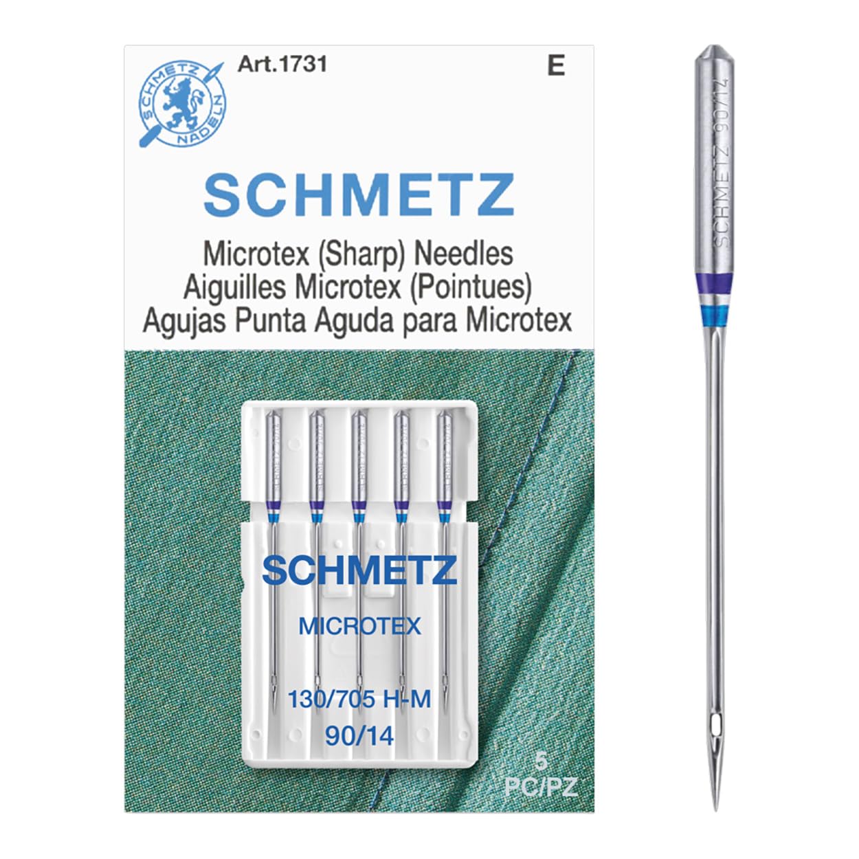 schmetz-microtex-90-14-aiguille-machine-coudre-x5-soie image 4