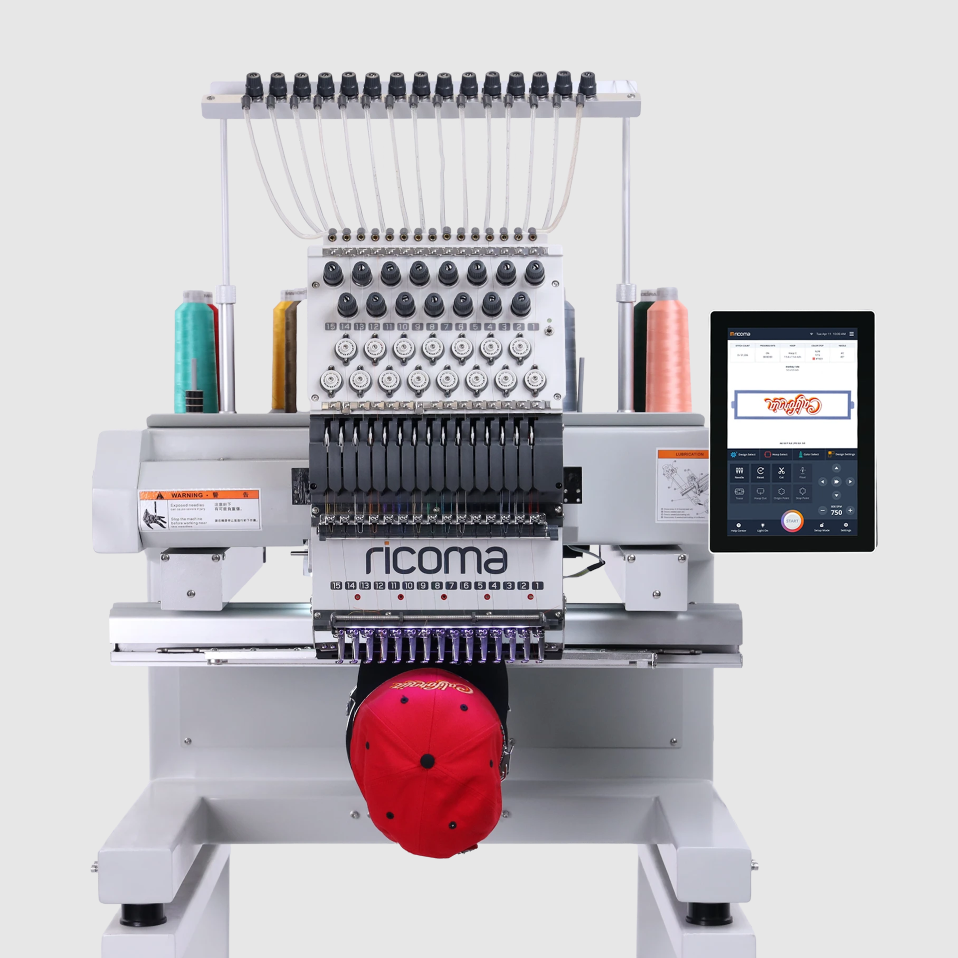 ricoma-marquee-machine-broder-12-aiguilles-casquette image 1