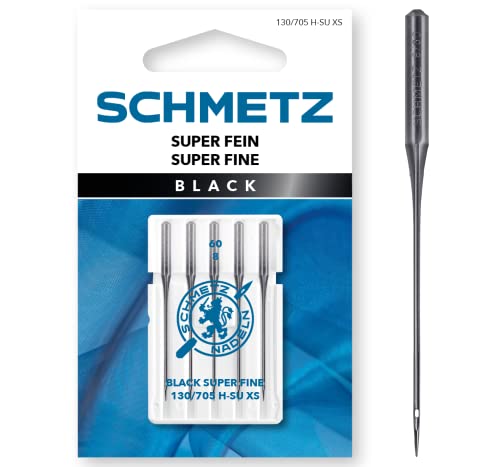 schmetz-black-super-fine-aiguille-machine-60-8-x5-tissu-fin image 4