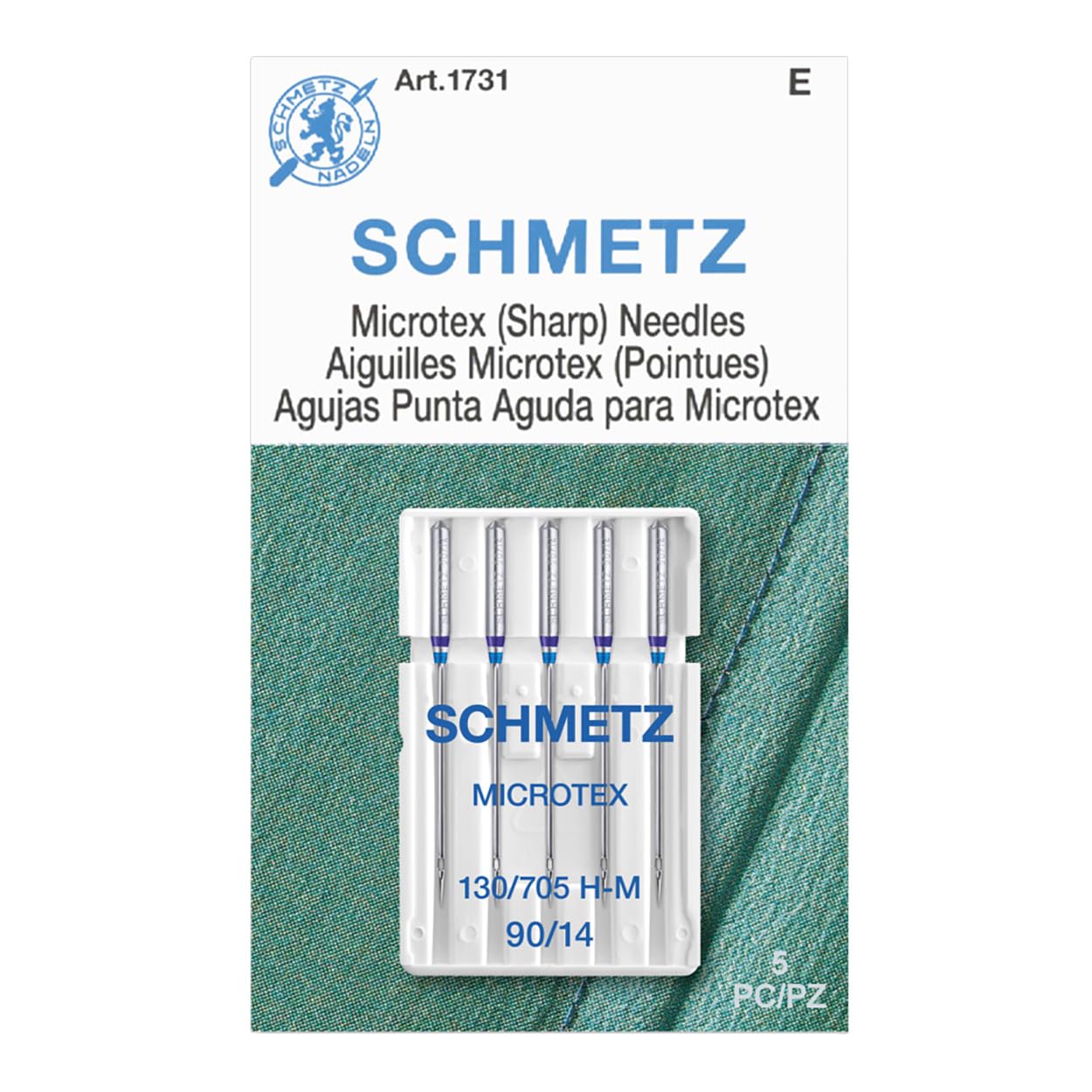 schmetz-microtex-90-14-aiguille-machine-coudre-x5-soie image 1