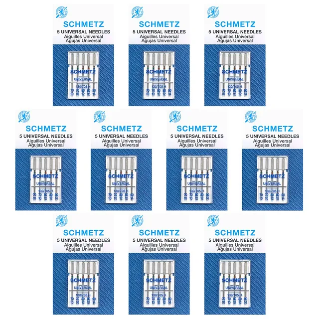 schmetz-universal-aiguilles-assorties-lot-50-multi-tailles image 1