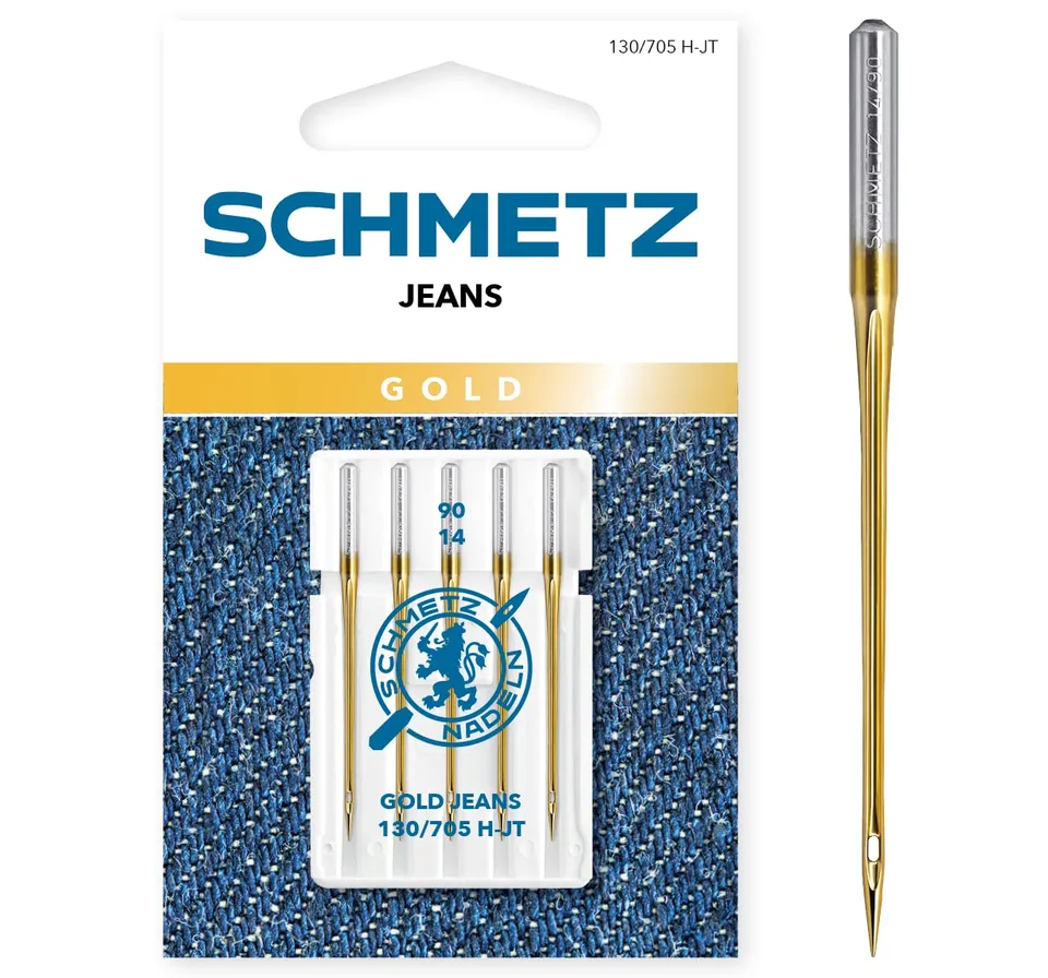 schmetz-gold-jeans-90-14-aiguille-machine-coudre-x5-denim image 1