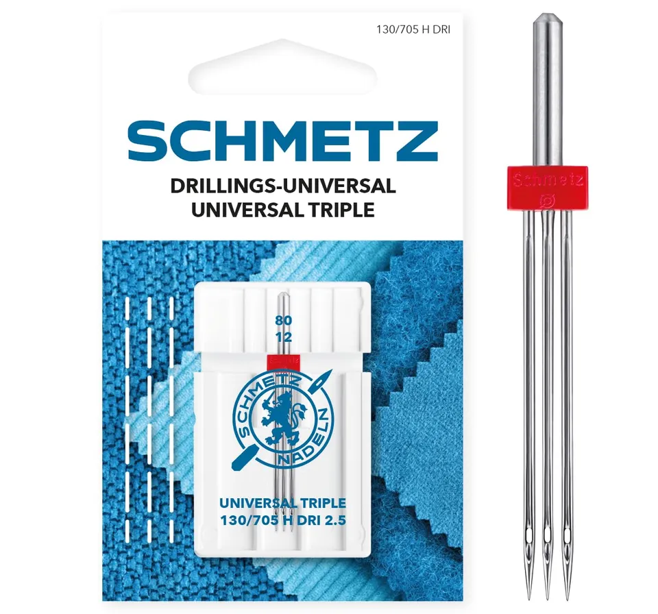 schmetz-triple-universal-80-12-aiguille-triple-2-5-mm-ourlet image 1