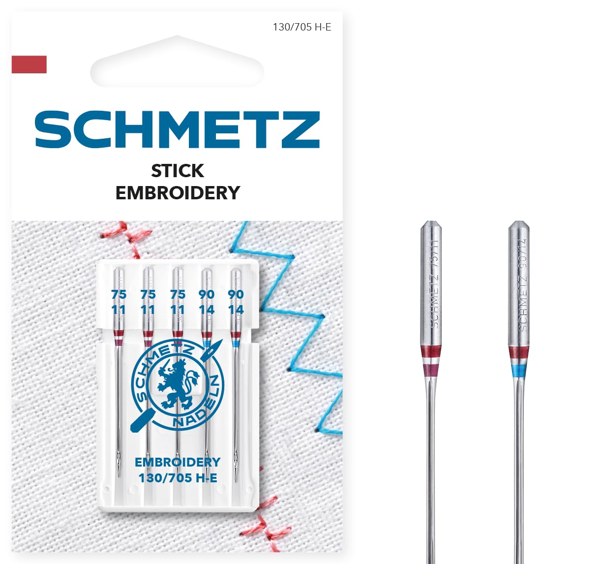 schmetz-embroidery-75-11-90-14-aiguille-broderie-x5 image 1