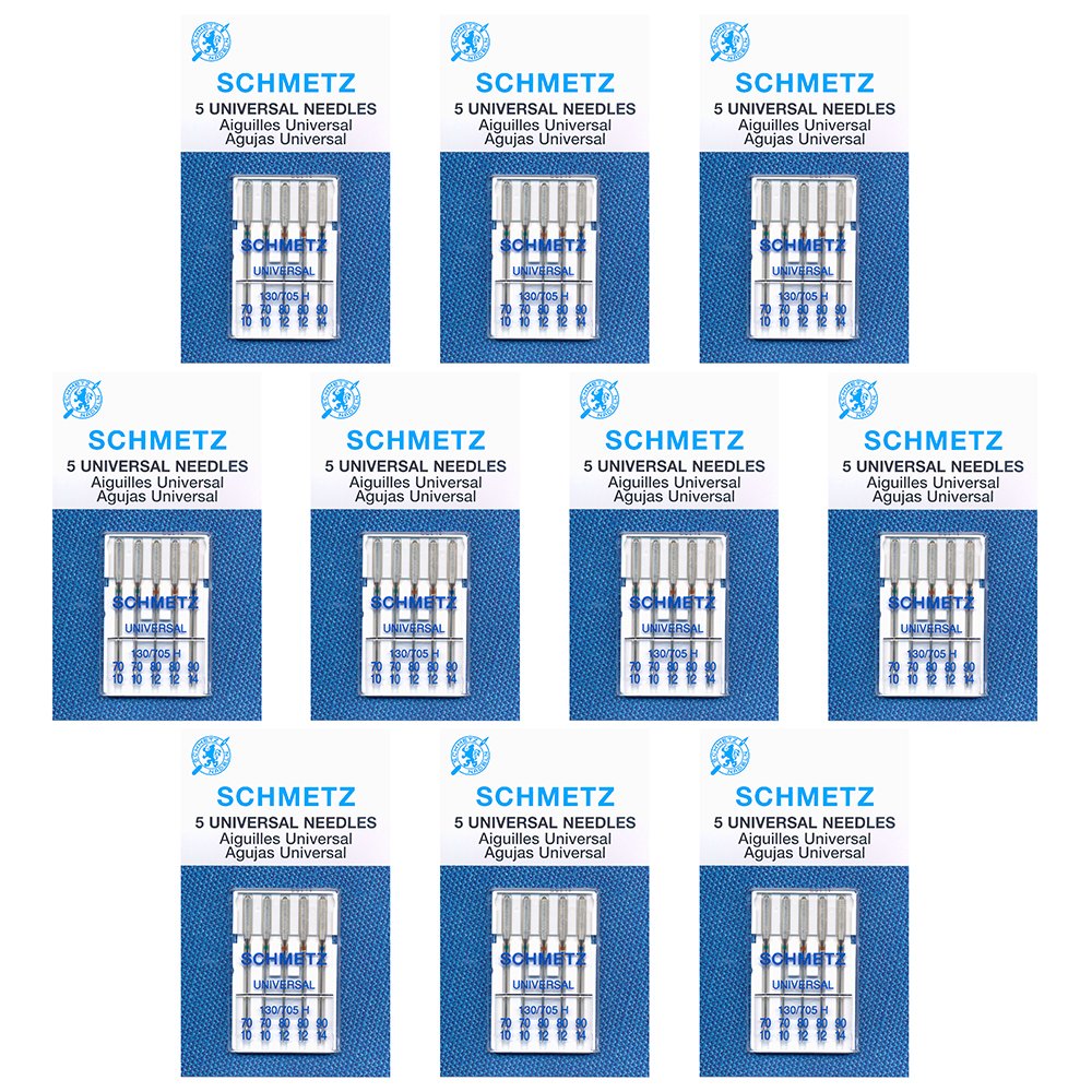 schmetz-universal-aiguilles-assorties-lot-50-multi-tailles image 1