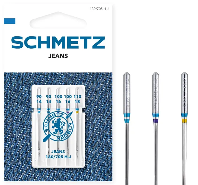 schmetz-jeans-130-705-h-j-aiguille-machine-90-14-110-18-x5 image 1