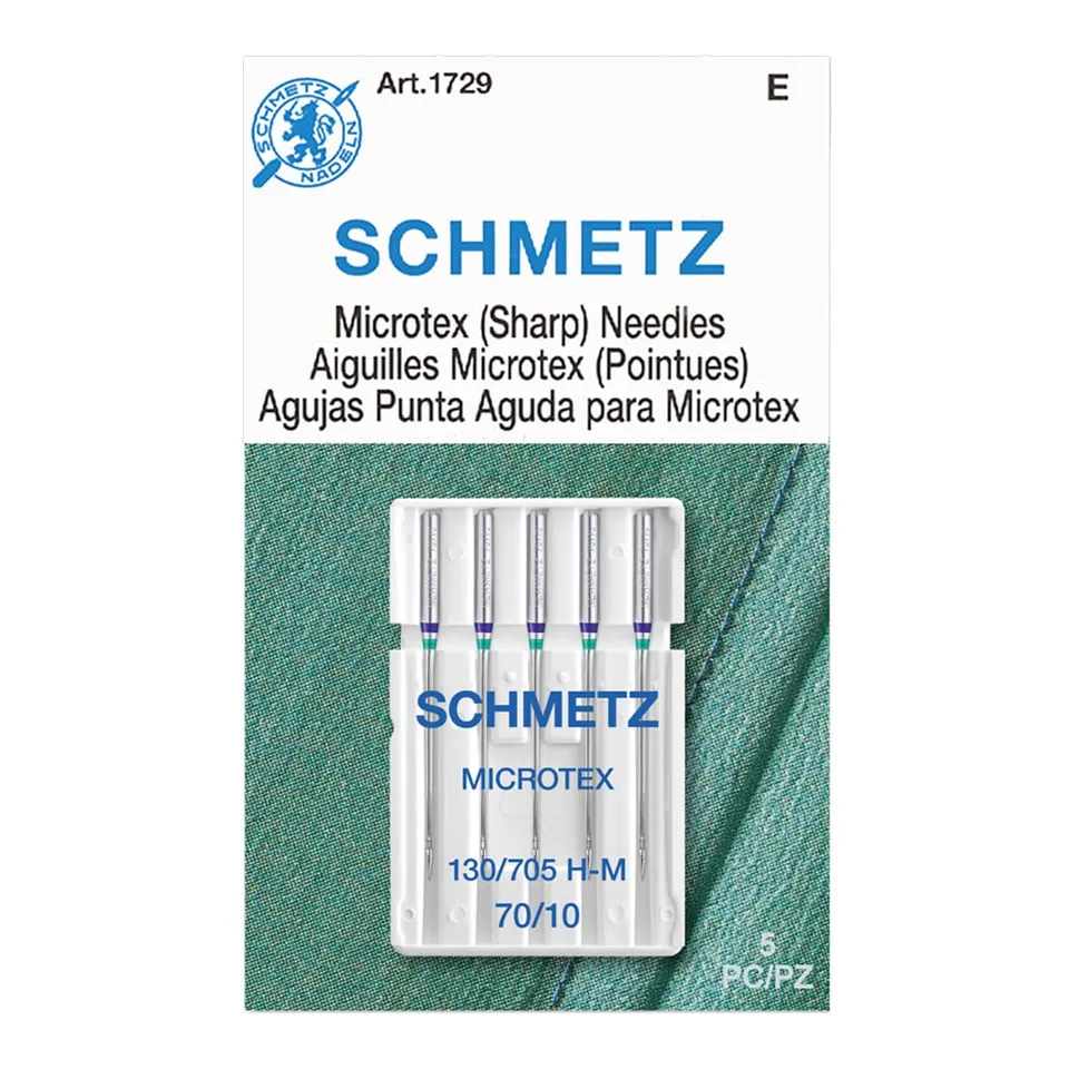 schmetz-microtex-70-10-aiguille-machine-coudre-x5-pointue image 1
