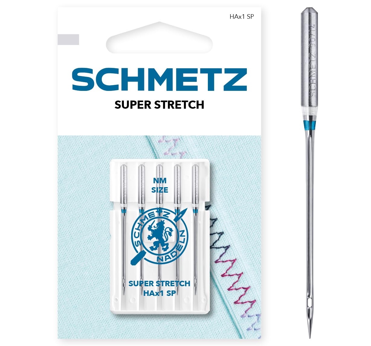 schmetz-super-stretch-75-11-aiguille-machine-coudre-5-pcs-jersey image 1